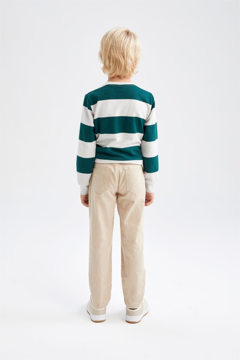 BOYS & TEENS Beige Boy Gabardine School Trousers