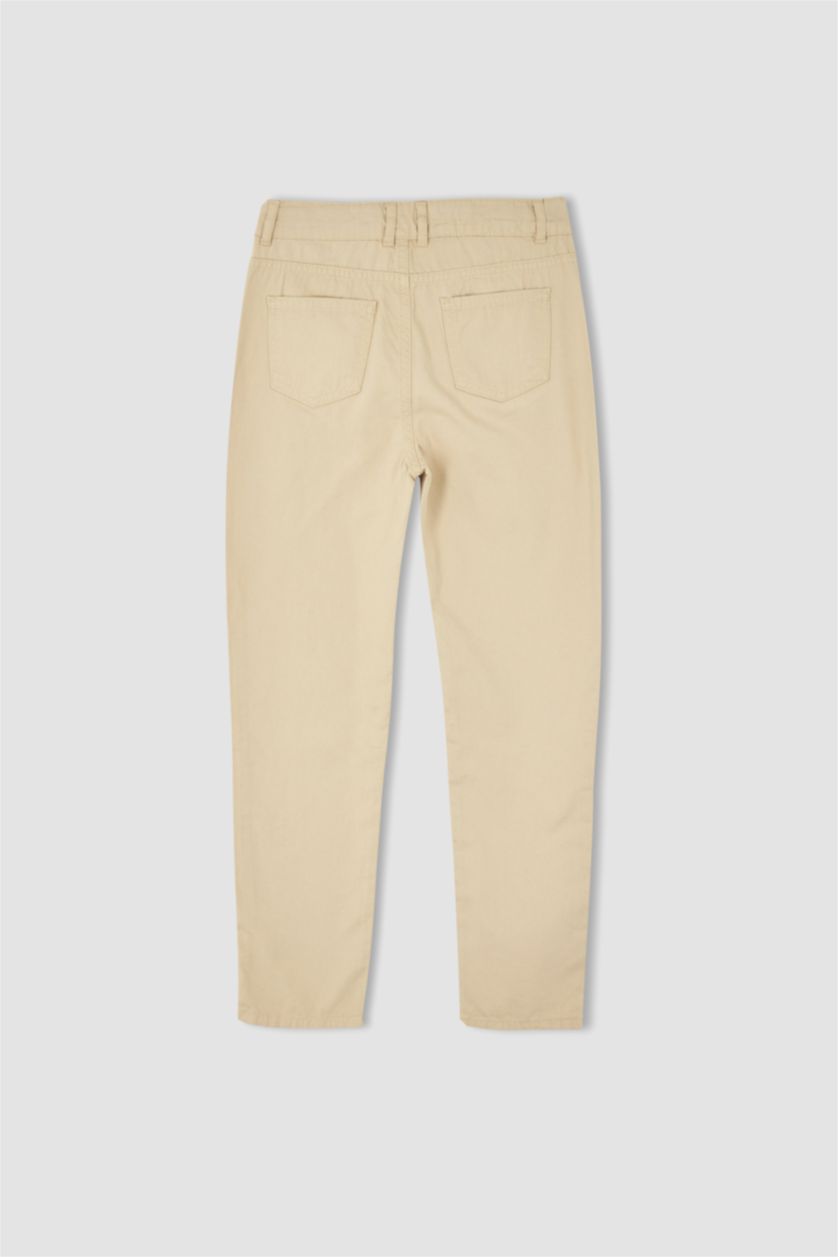 BOYS & TEENS Beige Boy Gabardine School Trousers