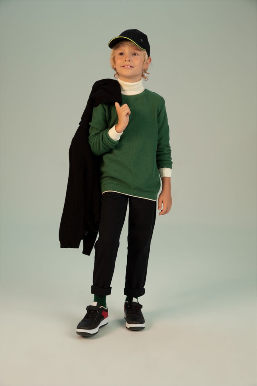 Мальчики и подростки Черный Брюки из габардина для мальчиков, Школьная коллекция