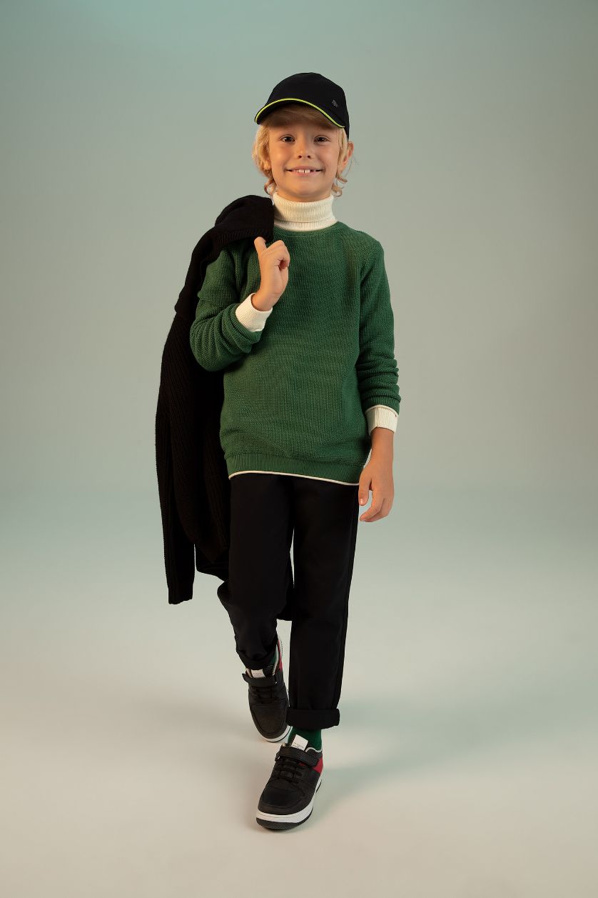 Мальчики и подростки Черный Брюки из габардина для мальчиков, Школьная коллекция