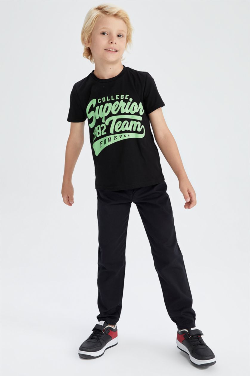 Мальчики и подростки Черный Брюки из габардина для мальчиков, Школьная коллекция