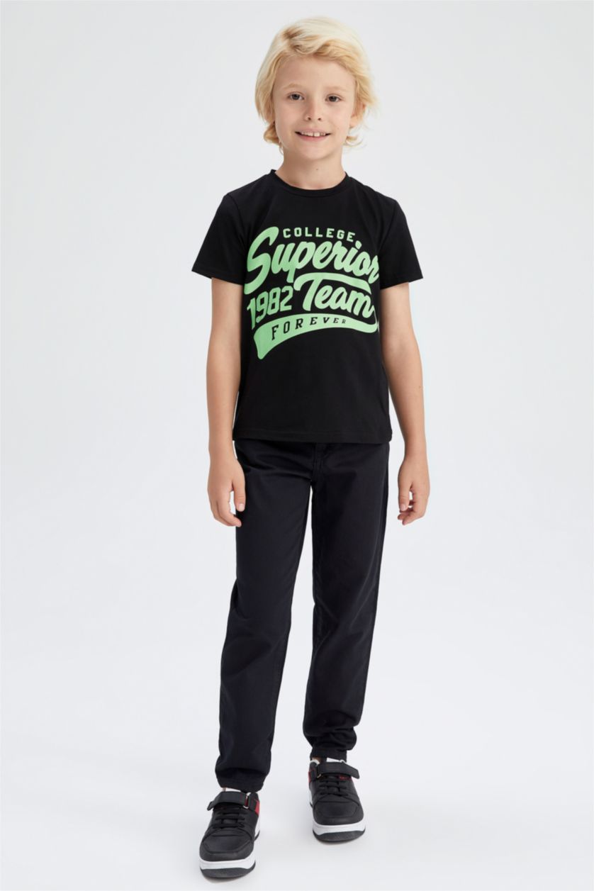 Мальчики и подростки Черный Брюки из габардина для мальчиков, Школьная коллекция