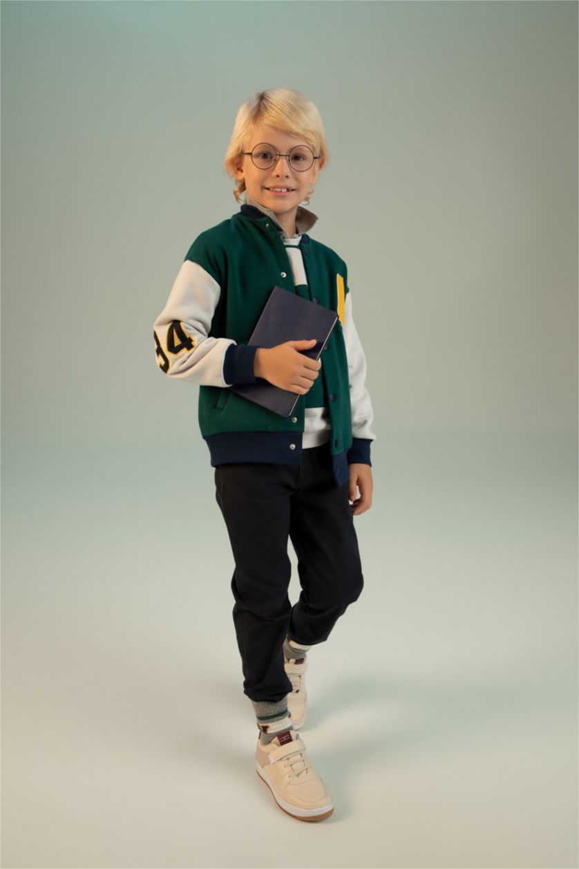 Мальчики и подростки Синий Брюки из габардина для мальчиков, Школьная коллекция