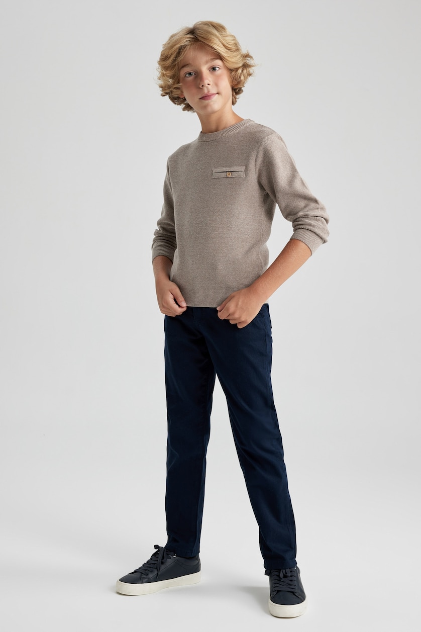 Boys & Teens NAVY Boy Regular Fit Gabardine Trousers