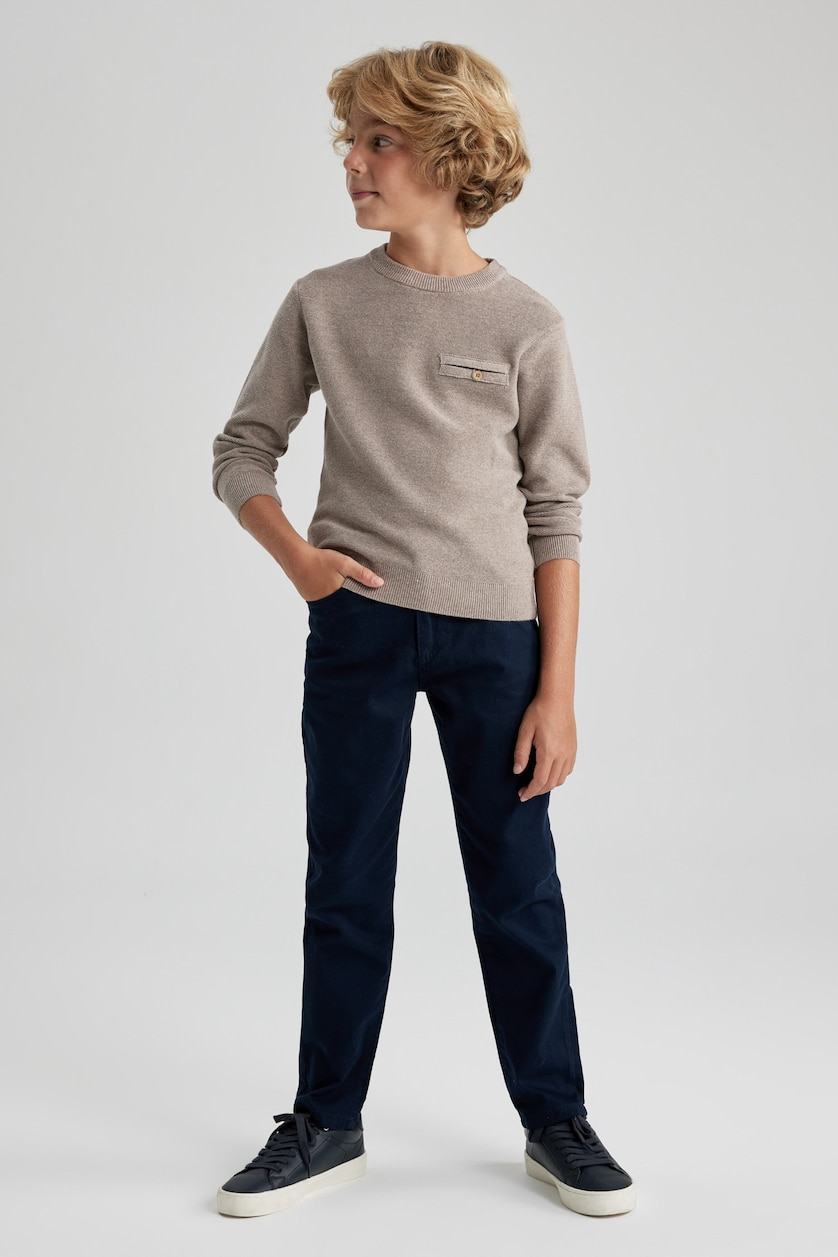 Boys & Teens NAVY Boy Regular Fit Gabardine Trousers