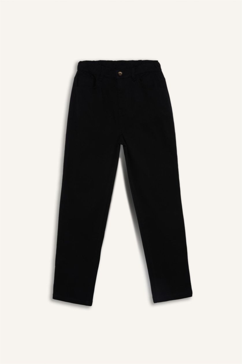 Erkek Çocuk - Genç Erkek Lacivert Düz Paça Gabardin Okul Pantolonu Erkek Çocuk