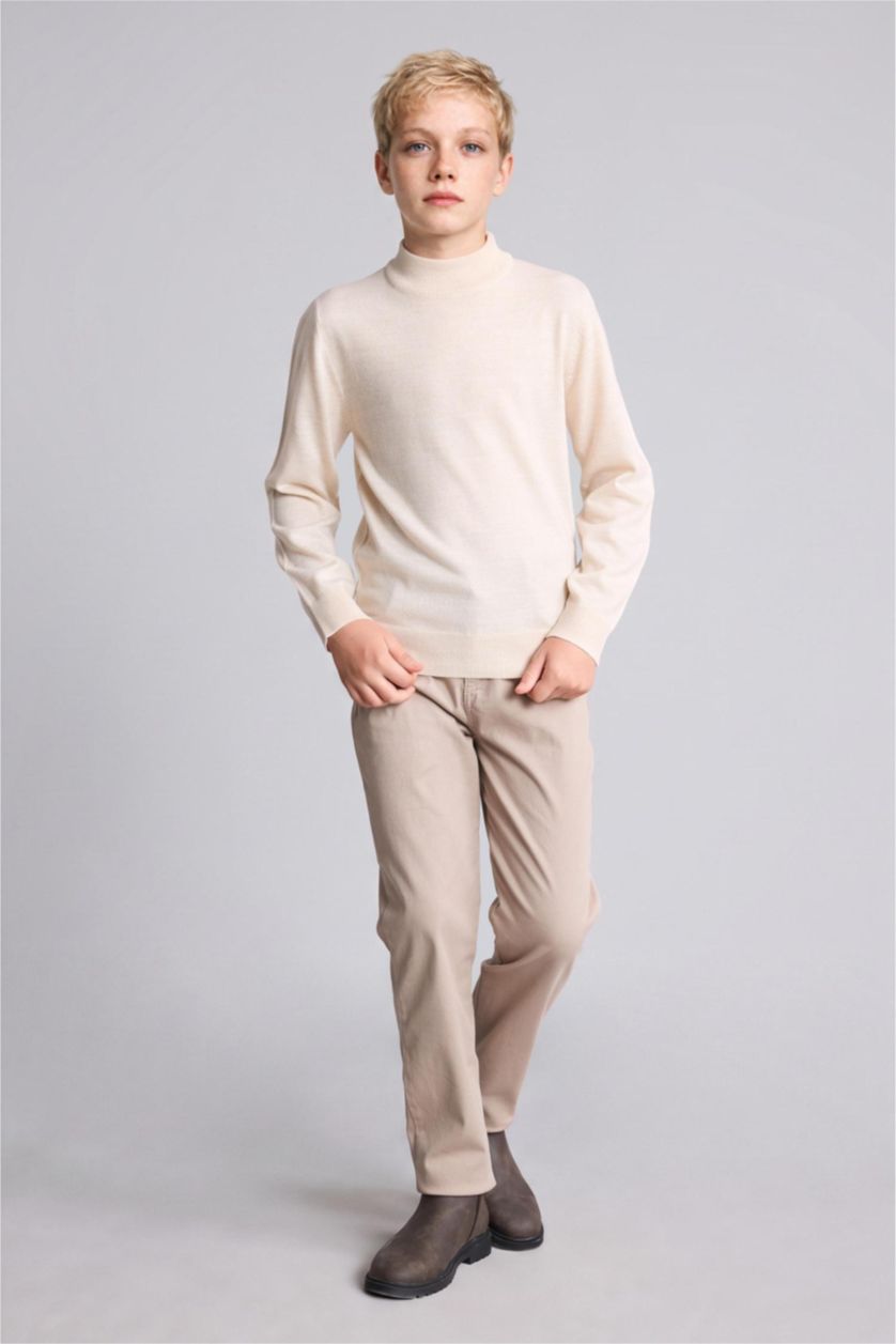 Erkek Çocuk - Genç Erkek Bej Gabardin Pantolon Erkek Çocuk