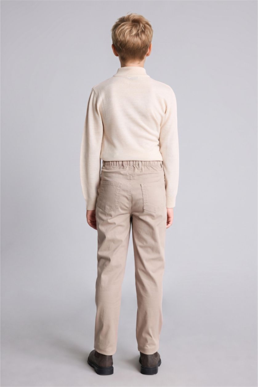 Erkek Çocuk - Genç Erkek Bej Gabardin Pantolon Erkek Çocuk