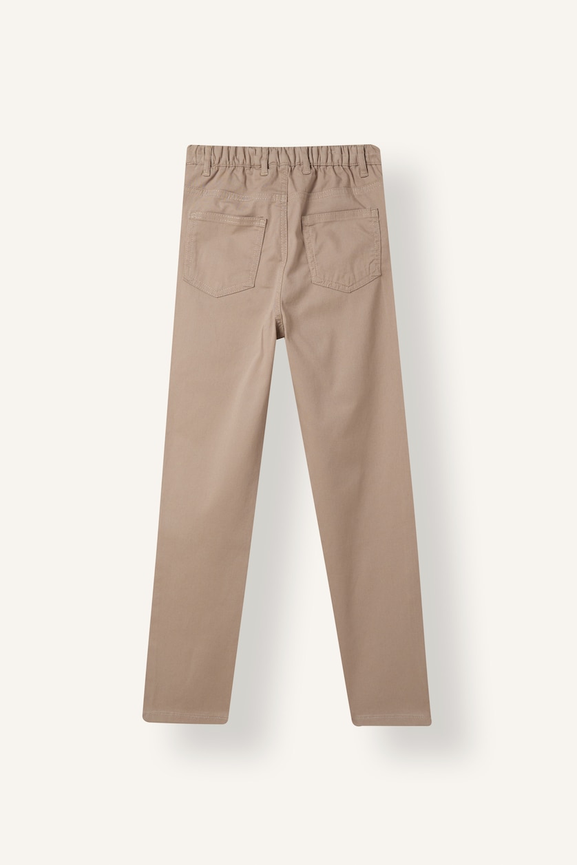 BOYS & TEENS Beige Boy Straight Leg Gabardine Trousers
