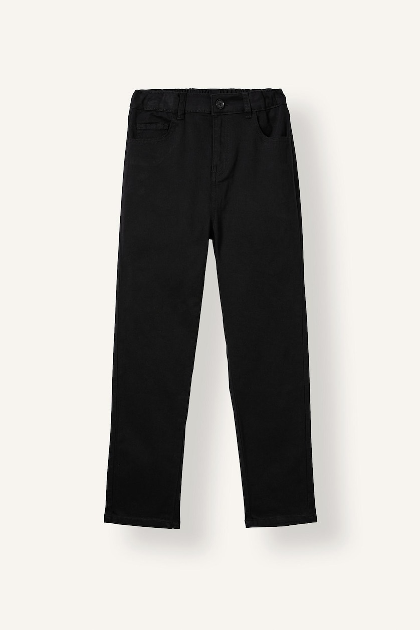 BOYS & TEENS Black Boy Straight Leg Gabardine Trousers