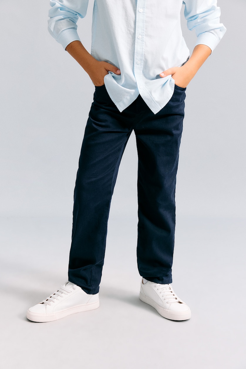 Young Boys - Teen Boys NAVY Man Regular Fit Gabardine Trousers