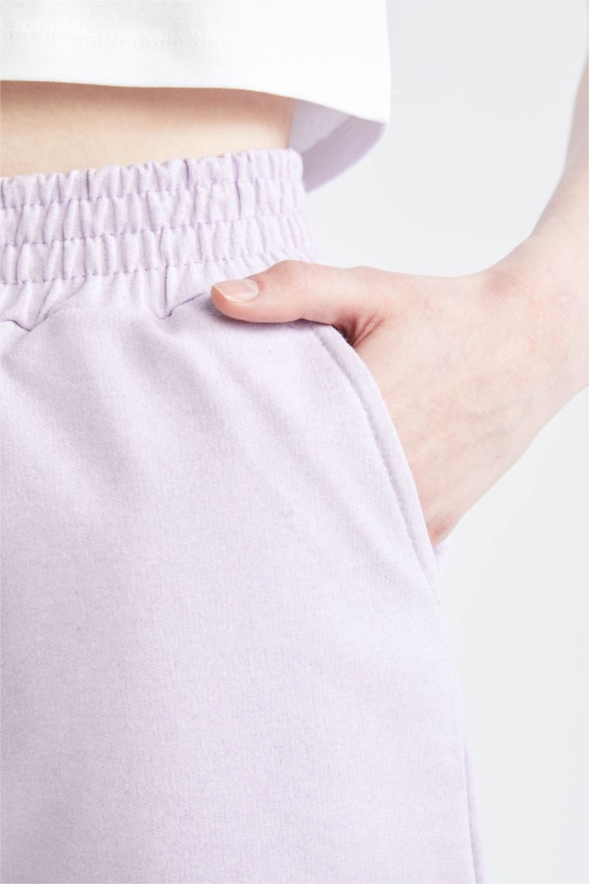 حريمي ميلانج بنفسجي شورت قصير بيزك قصة عادية