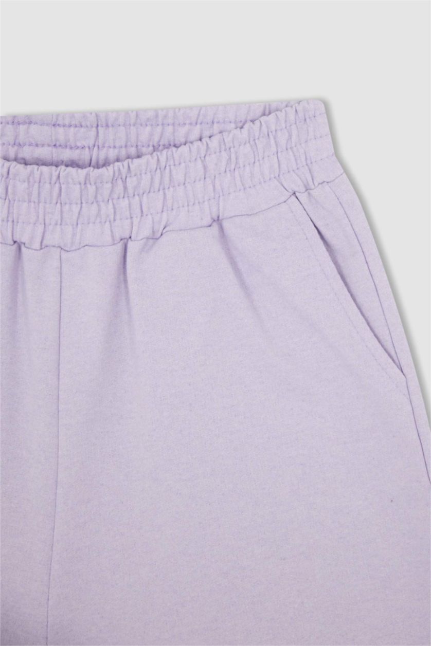 حريمي ميلانج بنفسجي شورت قصير بيزك قصة عادية