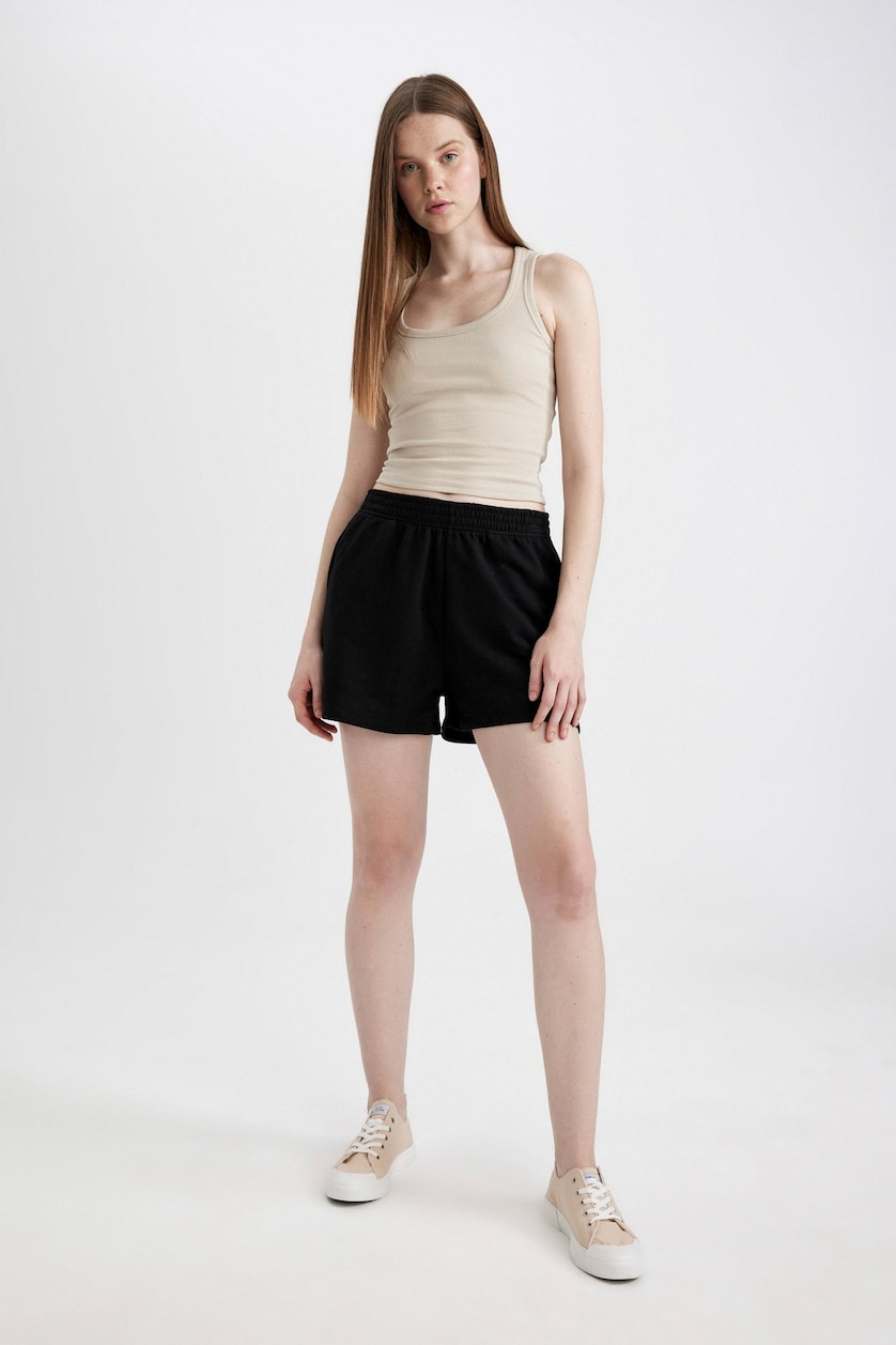 Women Black Thin Sweatshirt Fabric