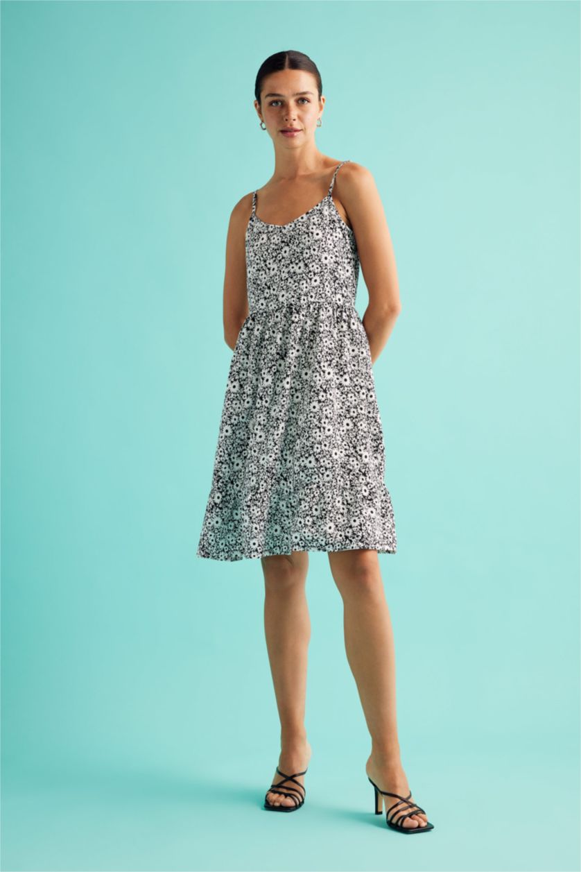 نساء أسود فستان نص كم قصير