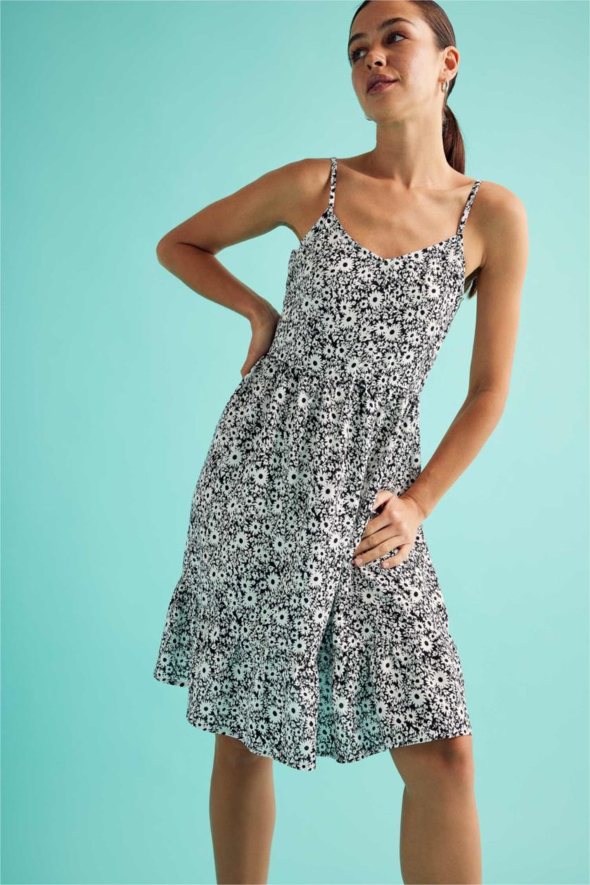 نساء أسود فستان نص كم قصير