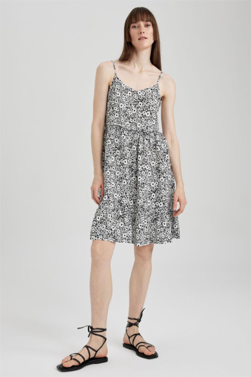 نساء أسود فستان نص كم قصير