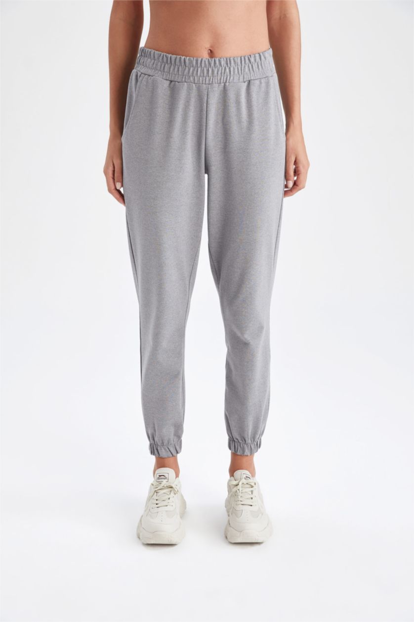 Женщины Антрацит Штаны джоггеры с резинкой на талии