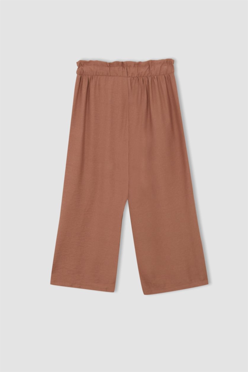 WOMAN Light Brown Wide Leg Linen Look