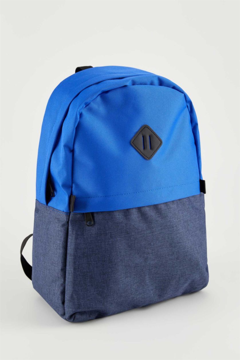 MAN Blue Unisex School Backpack with Laptop Compartment