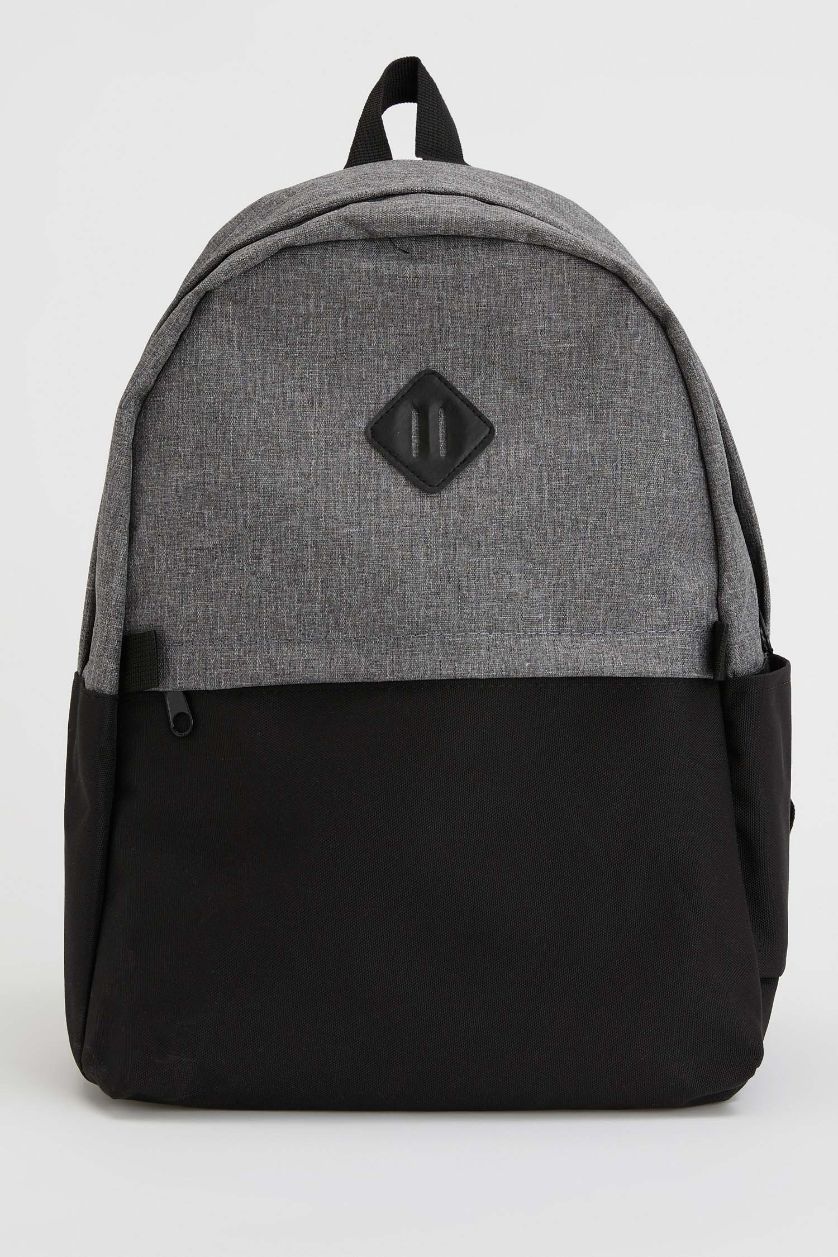 Erkek Gri Melanj Unisex Laptop Bölmeli Okul Sırt Çantası