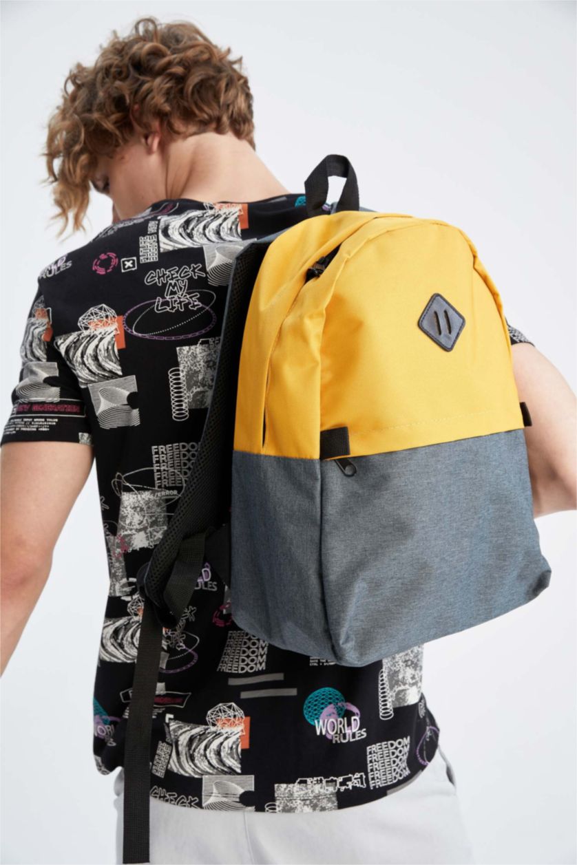 Мужчины Желтый Рюкзак с отделом для ноутбука унисекс, Школьная коллекция