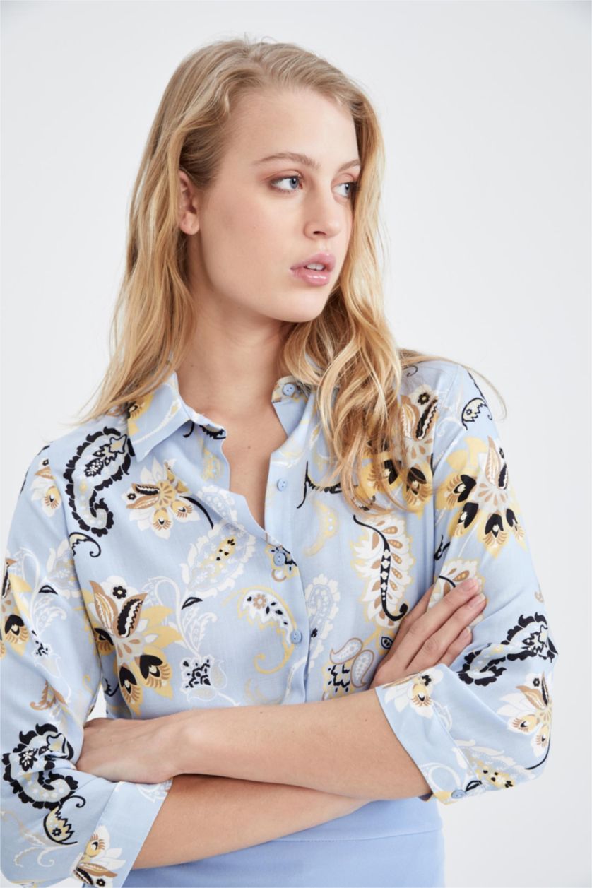 Kadın Mavi Loose Fıt