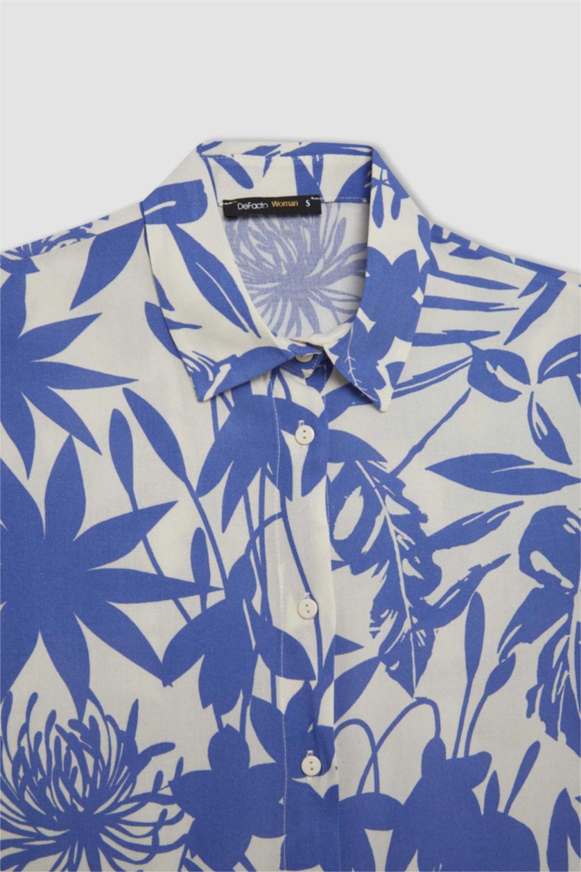 Әйелдерге қою көк бос пішім Ұзын жеңді көйлек