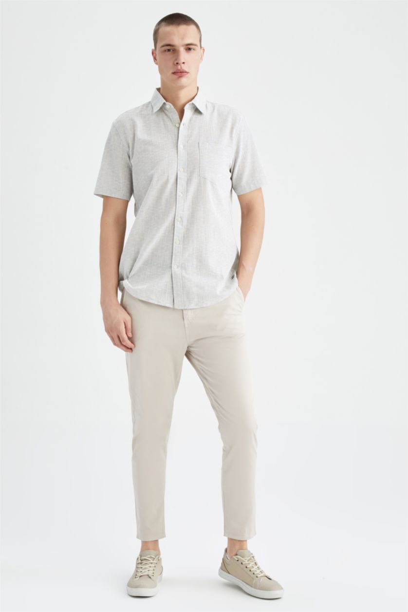 MAN Mint Regular Fit Short Sleeve One Side Pocket Shirt