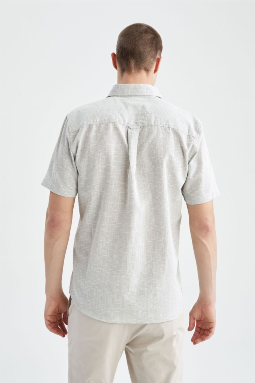 MAN Mint Regular Fit Short Sleeve One Side Pocket Shirt