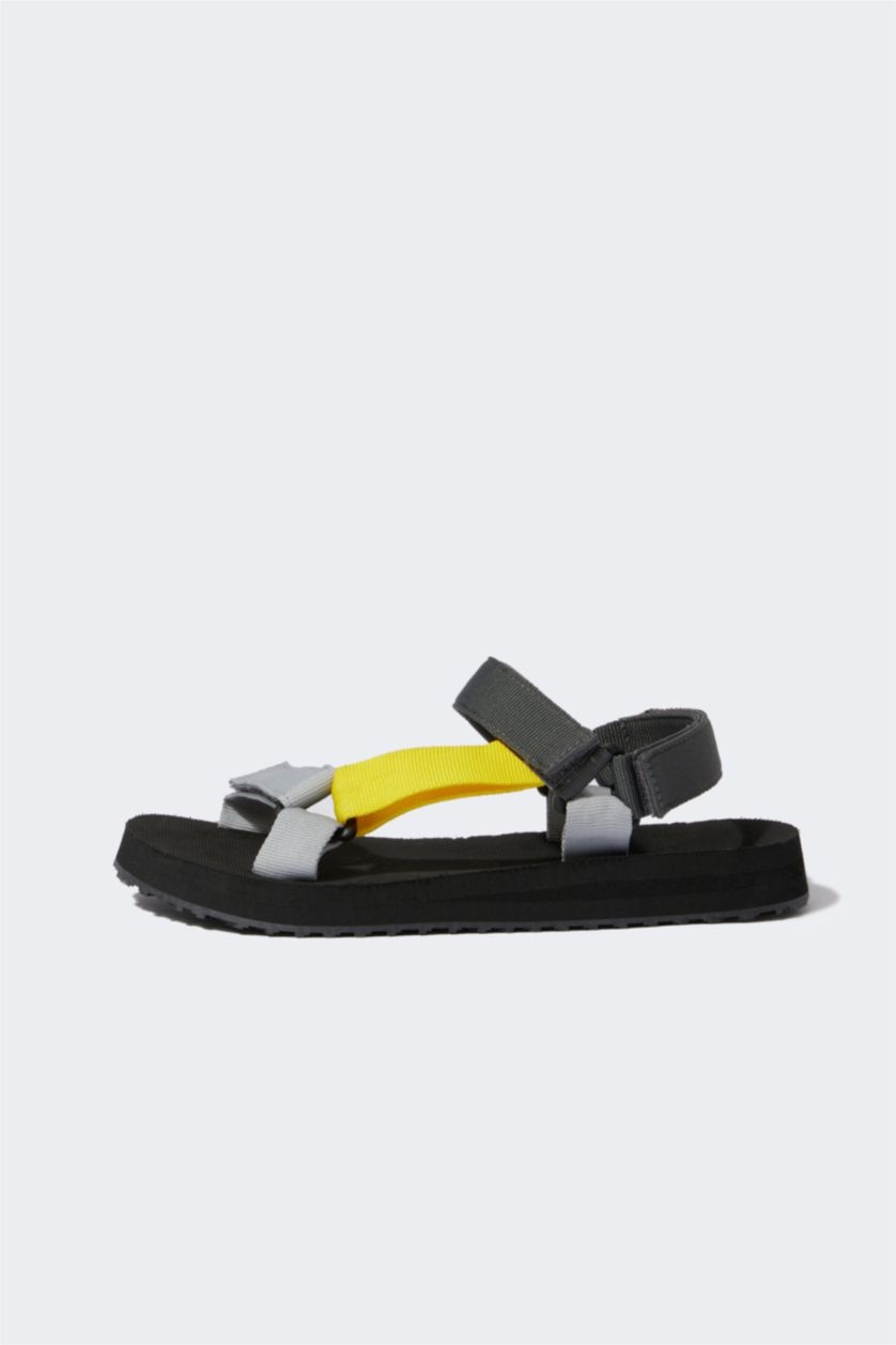 HOMME Kaki Sandales Velcro