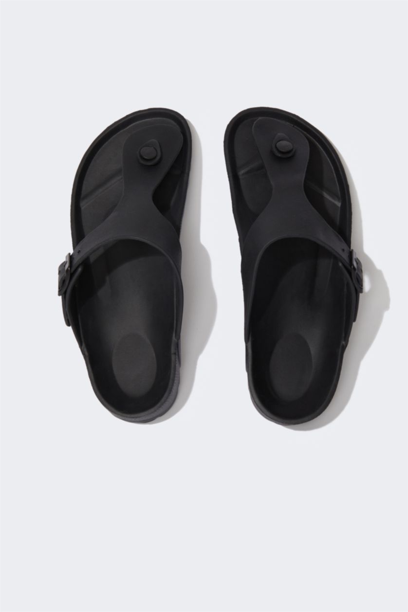 Erkek Siyah Erkek Parmak Arası Eva Terlik