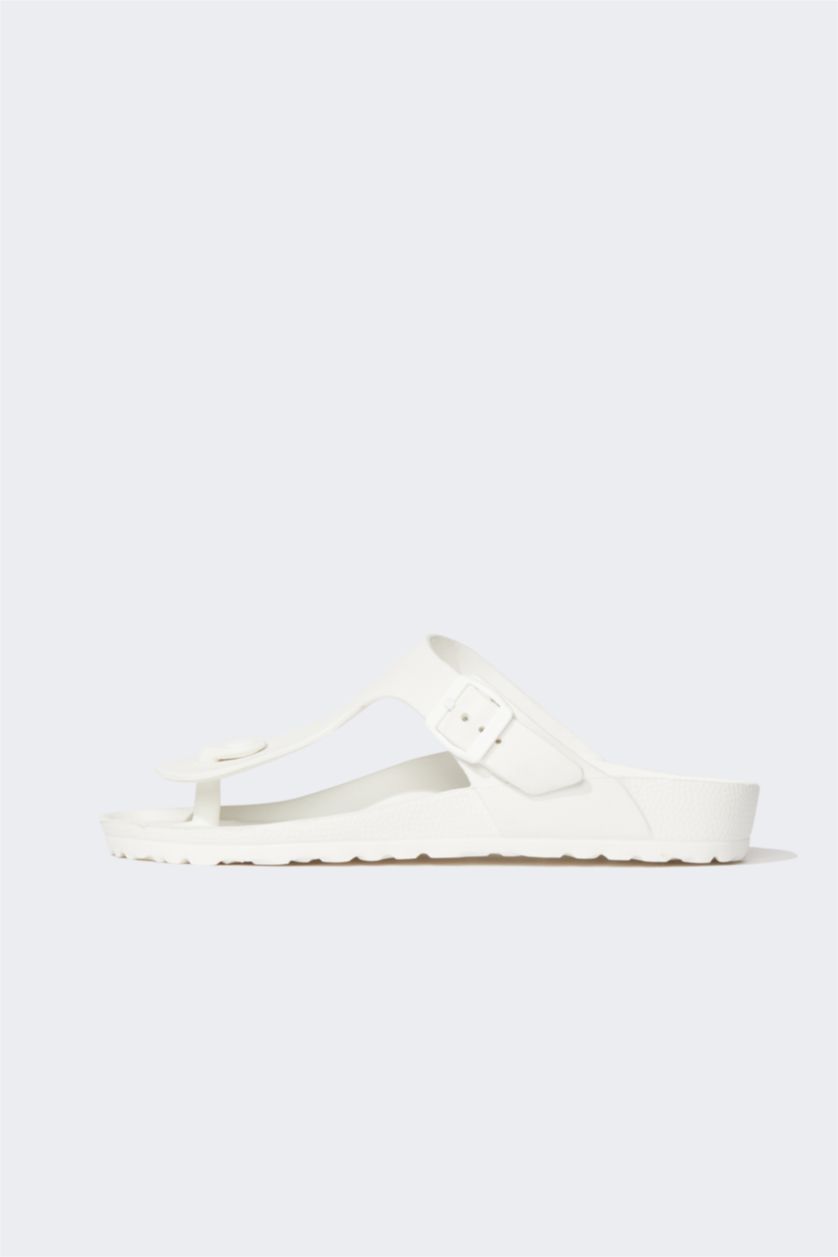 رجال أبيض شبشب فليب فلوب رجالي جلد صناعي