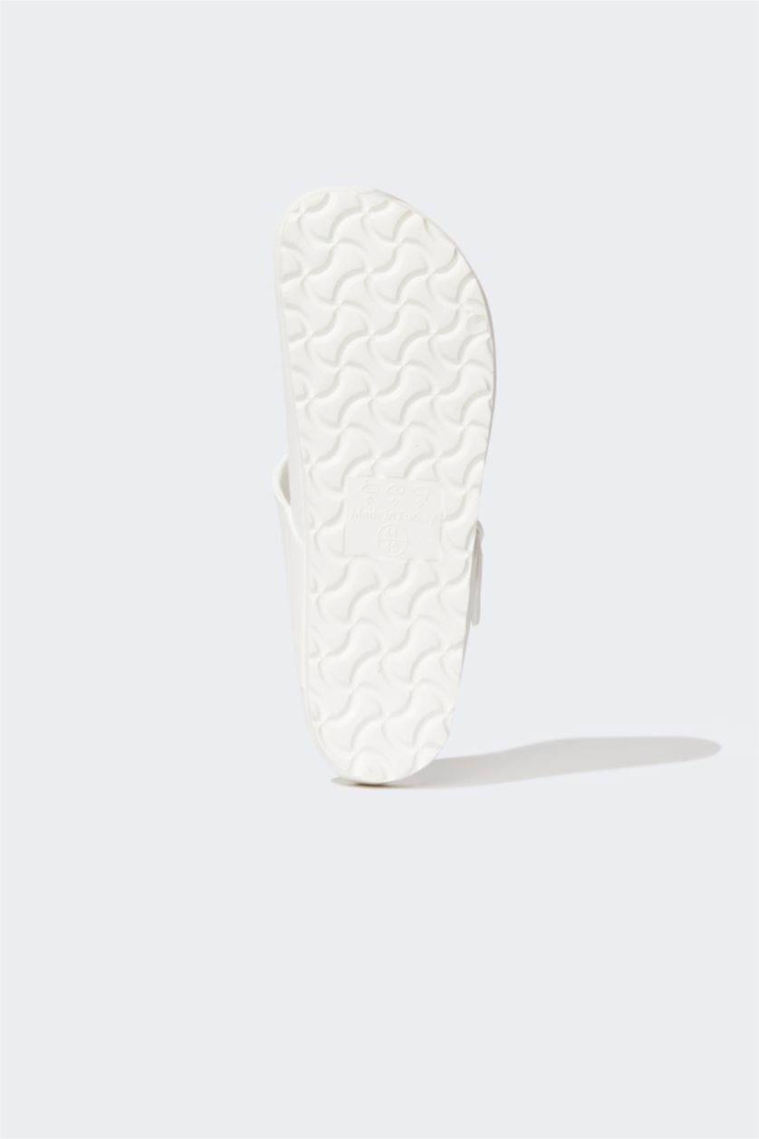 رجال أبيض شبشب فليب فلوب رجالي جلد صناعي