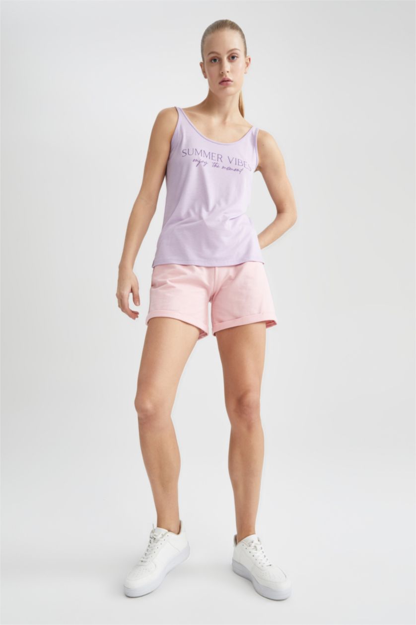 WOMAN Light Pink Regular Fit Mini Short