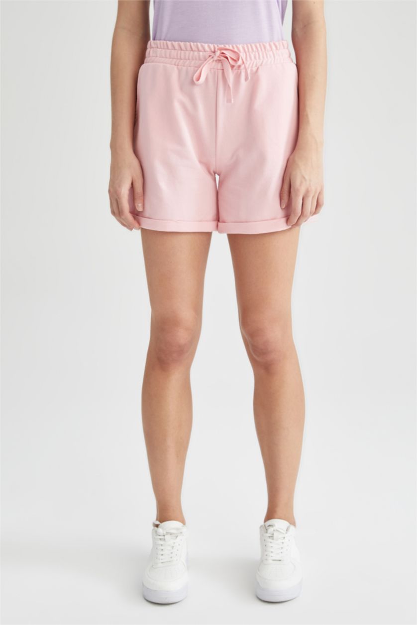 WOMAN Light Pink Regular Fit Mini Short