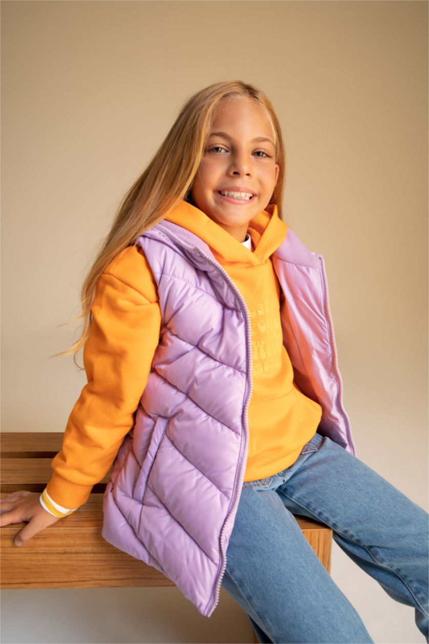 بنات أرجواني فاتح جيلي بناتي بكابيشون مبطن بالصوف