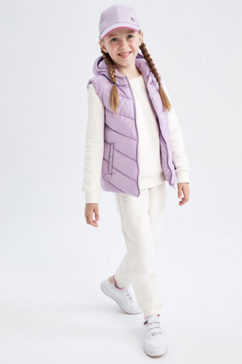 بنات أرجواني فاتح جيلي بناتي بكابيشون مبطن بالصوف