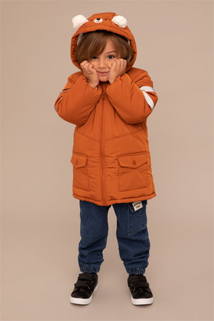 Малыши мальчики Оранжевый Куртка стандартного кроя 3D для мальчиков