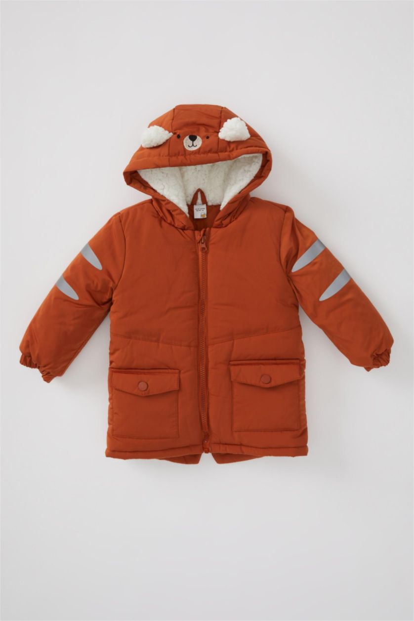 Малыши мальчики Оранжевый Куртка стандартного кроя 3D для мальчиков