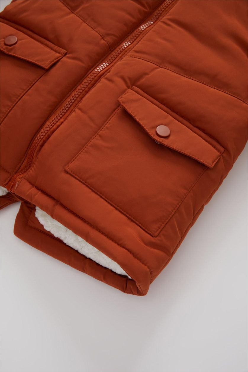 Малыши мальчики Оранжевый Куртка стандартного кроя 3D для мальчиков