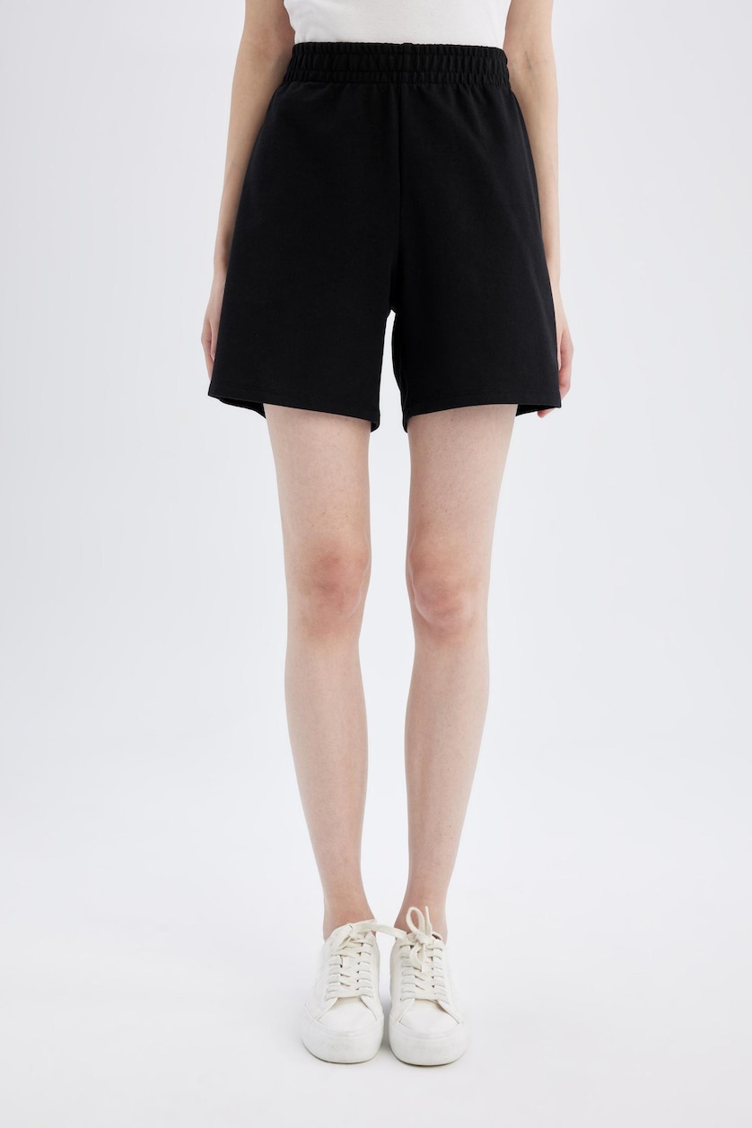 Women Black Regular Fit Thin Sweatshirt Fabric