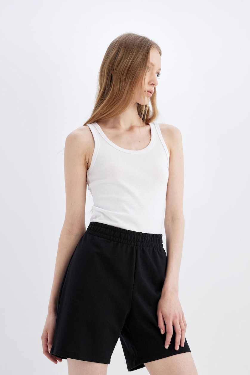 Women Black Regular Fit Thin Sweatshirt Fabric