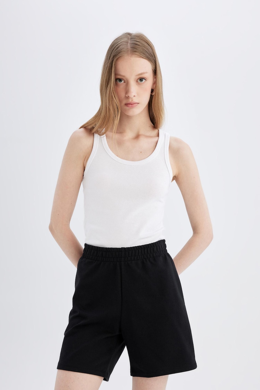 Women Black Regular Fit Thin Sweatshirt Fabric
