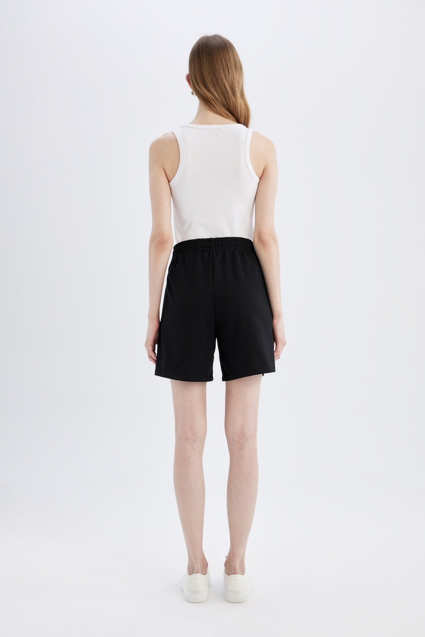 Women Black Regular Fit Thin Sweatshirt Fabric