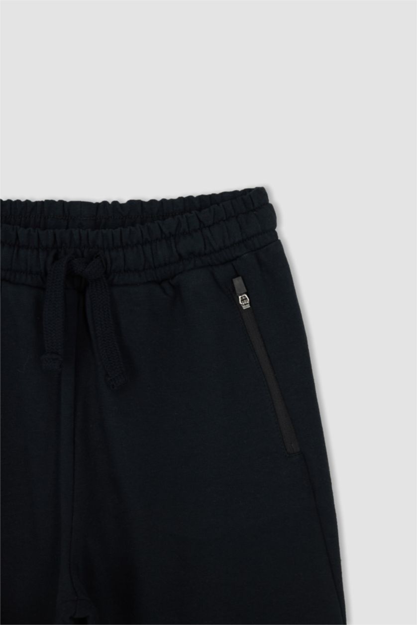 GARÇONS Noir Short Garçon, Tissu Fin, Coupe Classique