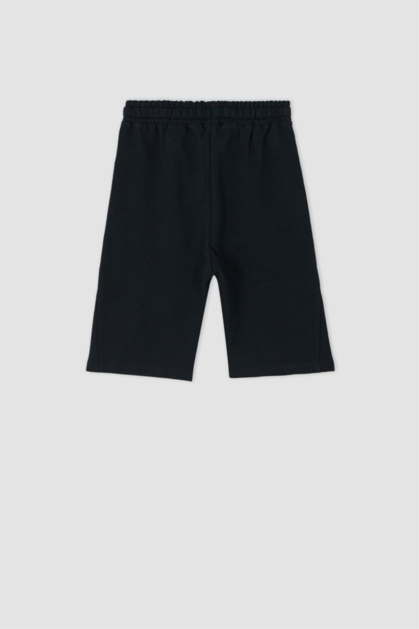 GARÇONS Noir Short Garçon, Tissu Fin, Coupe Classique