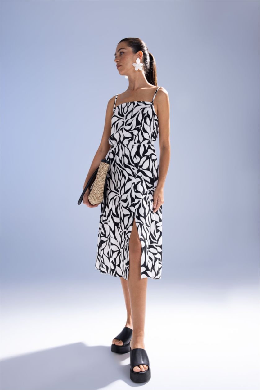 WOMAN Black Midi Dress