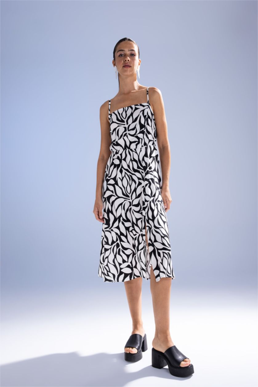 WOMAN Black Midi Dress