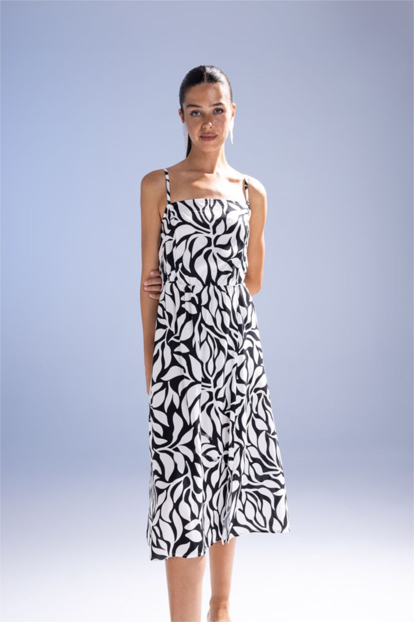 WOMAN Black Midi Dress